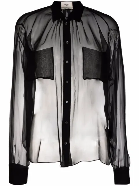 bally 半透明设计衬衫