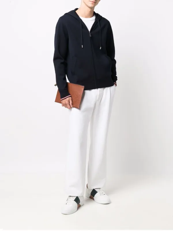 Bally long-sleeved zipped-up Hoodie | Blue | FARFETCH
