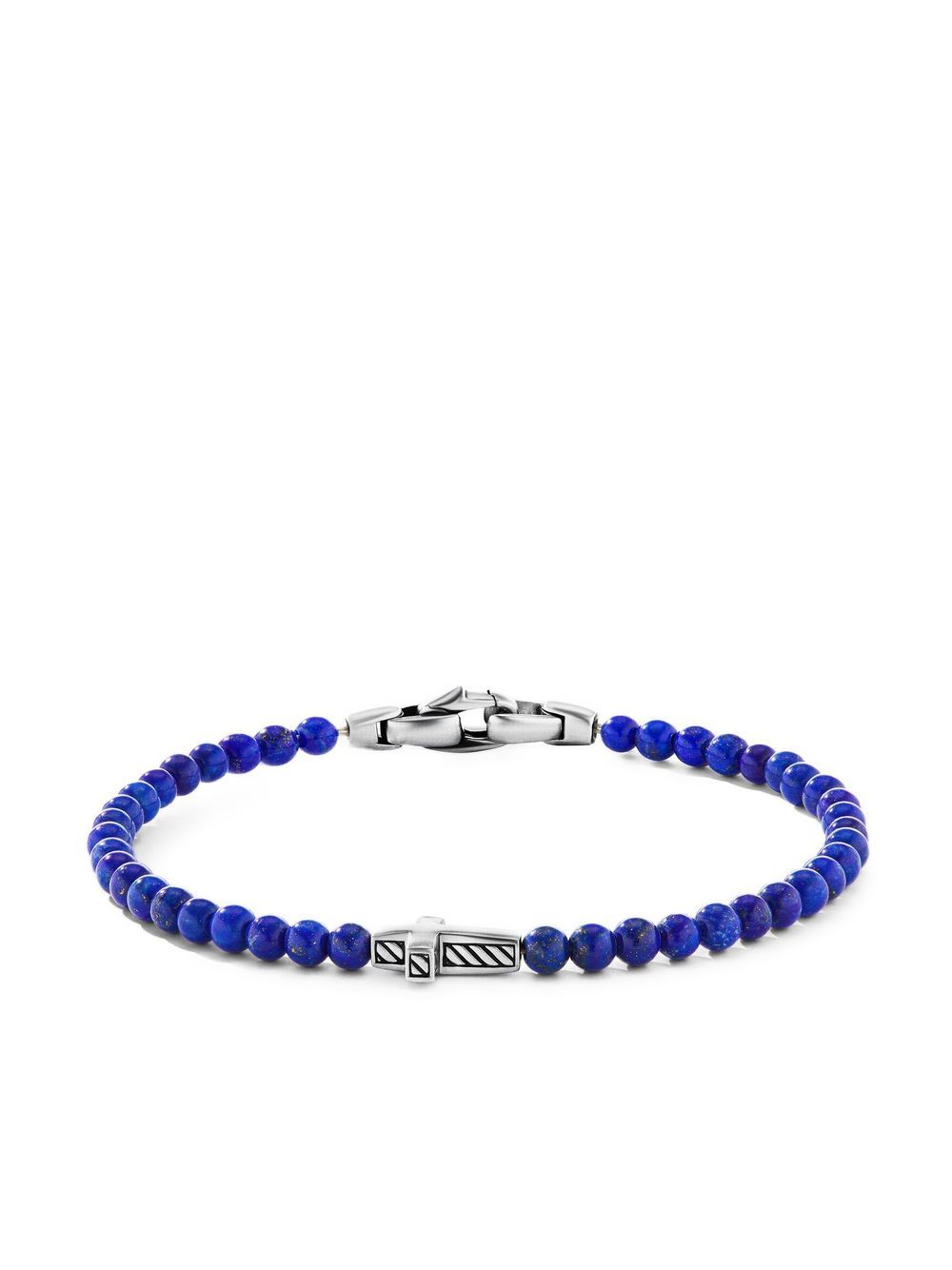 David Yurman 4mm cross station bead bracelet - Blue