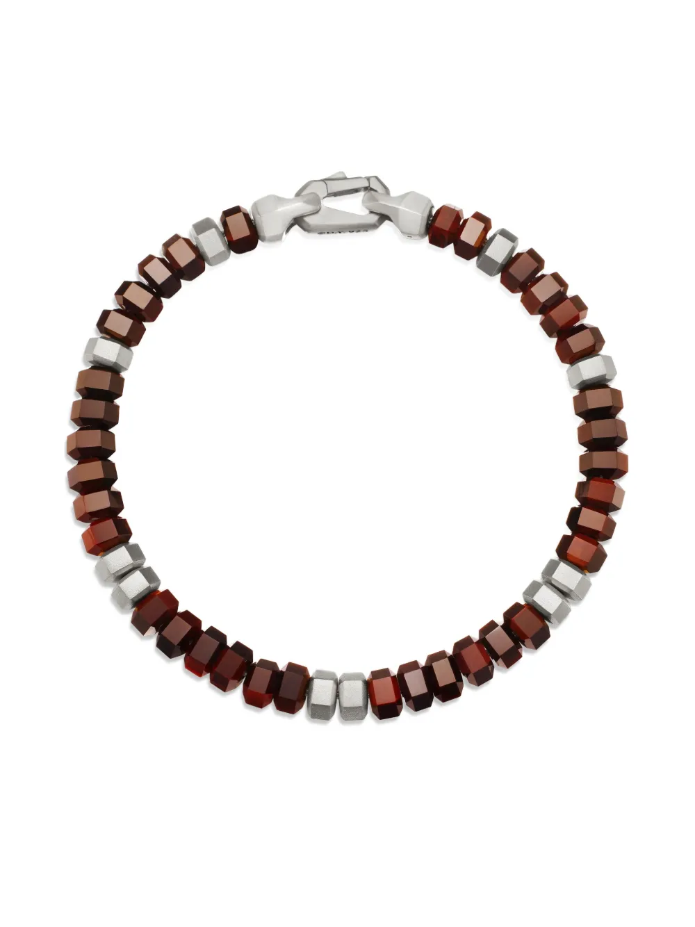 Sterling Silver Hex Bead Bracelet (6mm)