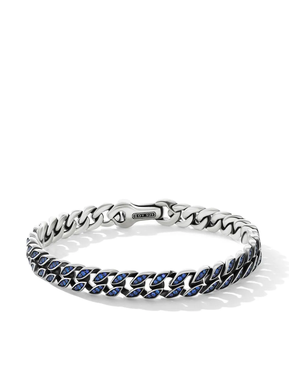 

David Yurman pulsera en plata de ley con cadena barbada - Plateado