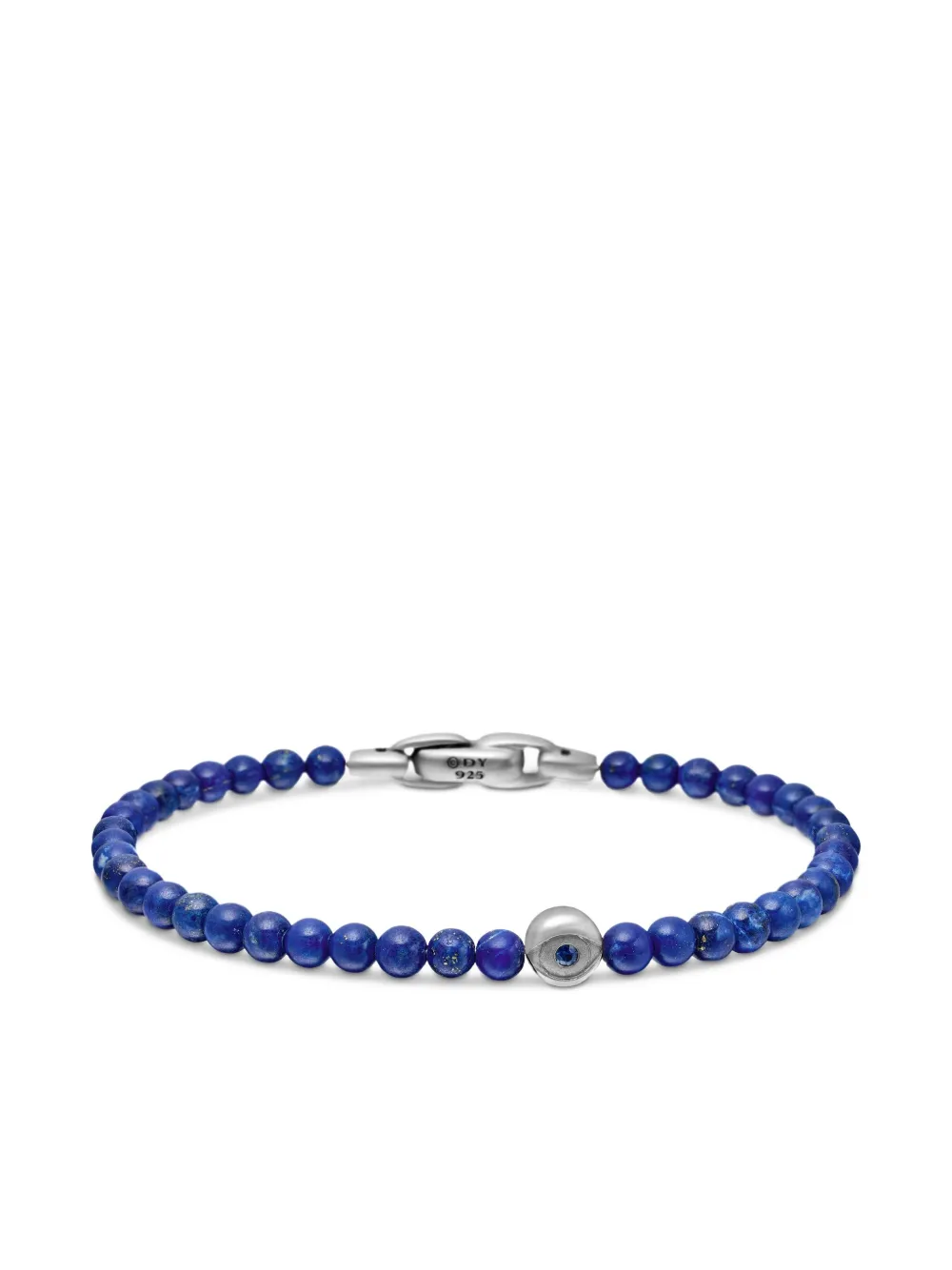 David Yurman sterling silver Spiritual Beads Evil Eye bracelet (4mm) | Blue | Image 1