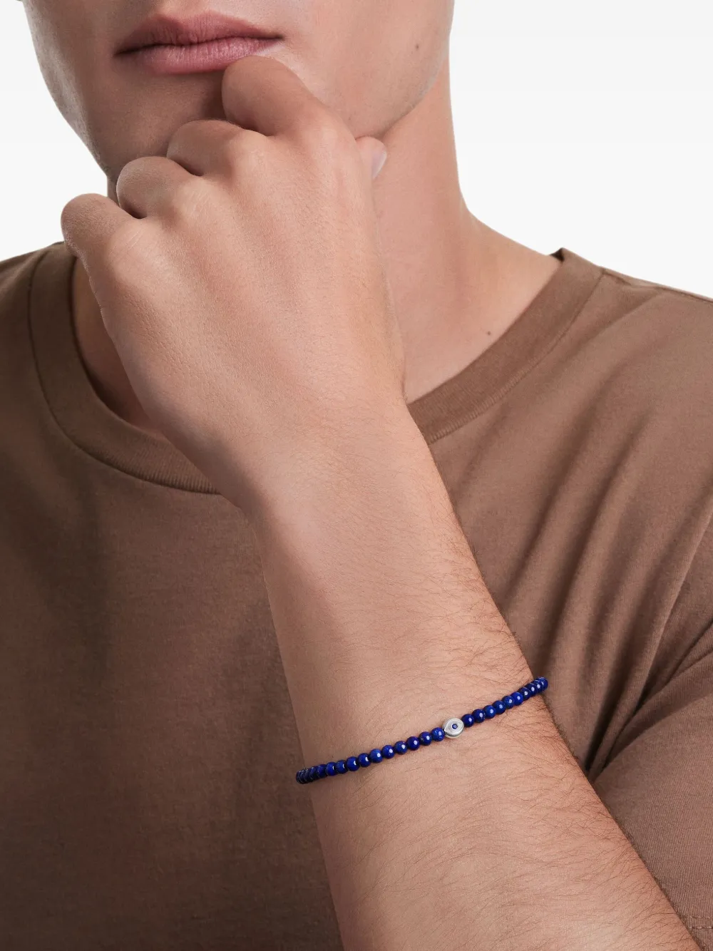 David Yurman sterling silver Spiritual Beads Evil Eye bracelet (4mm) | Image 2