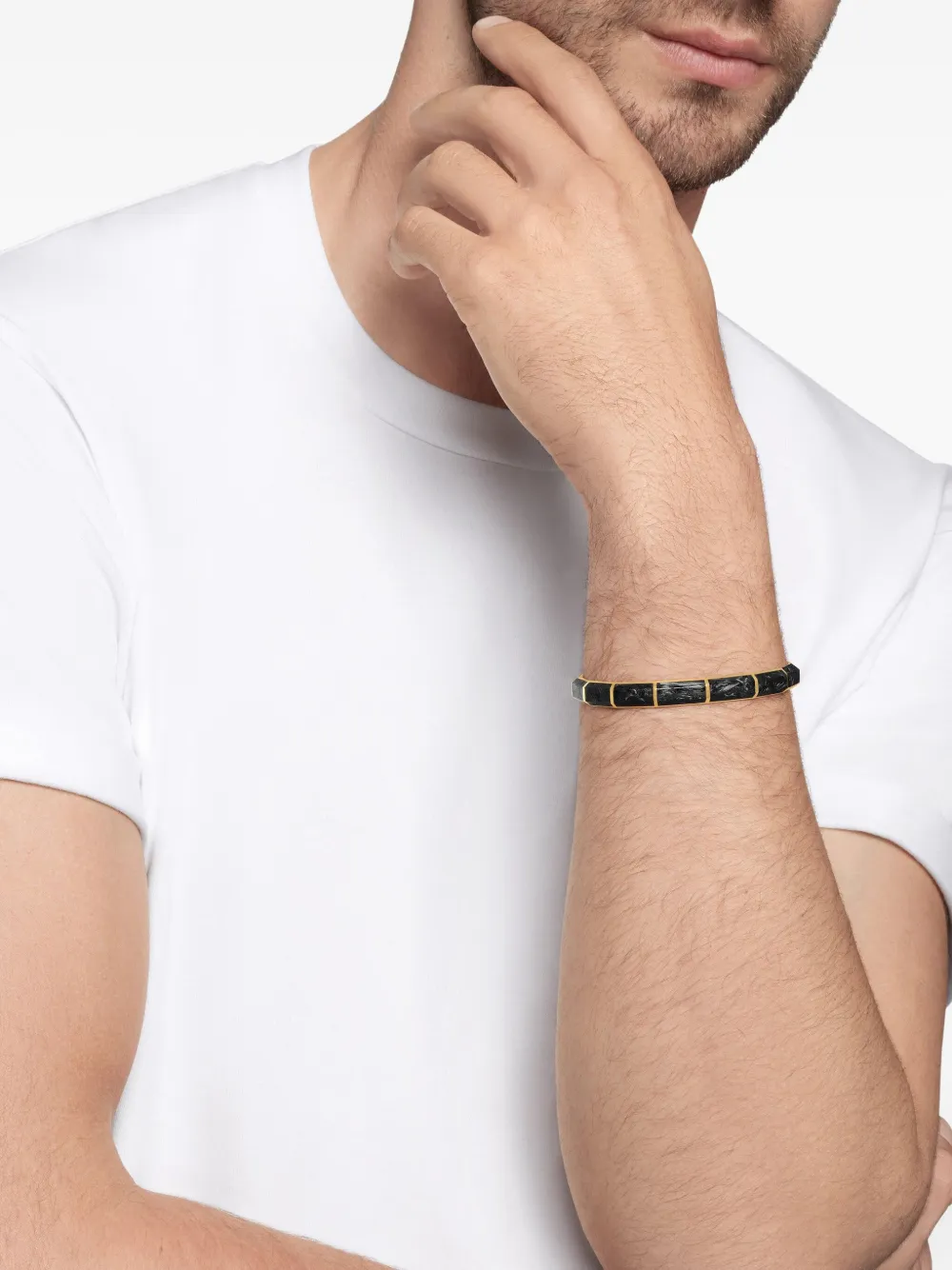 David Yurman Faceted Cuff ブレスレット 8.5mm 18Kイエローゴールド | Image 2