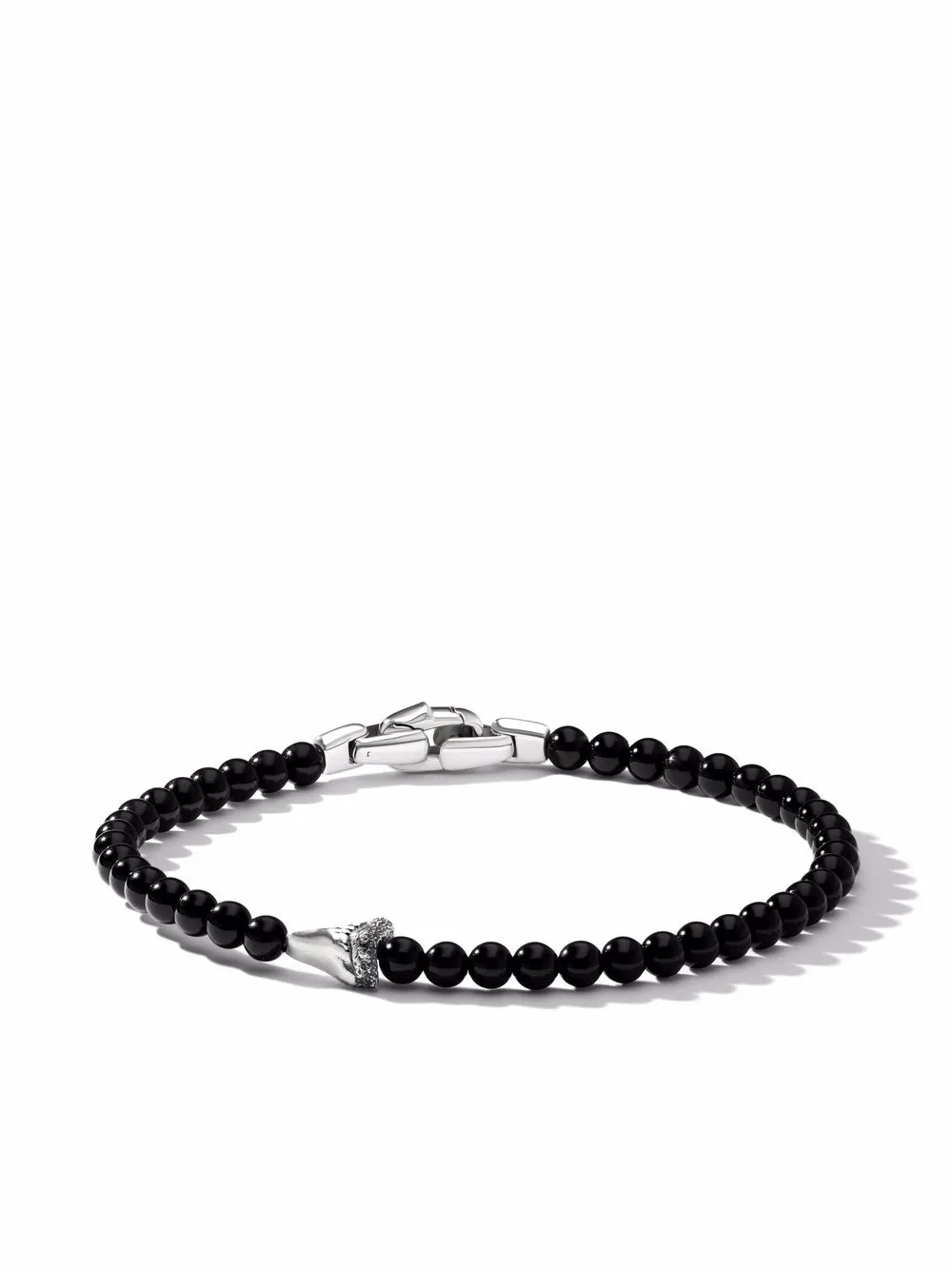 

David Yurman pulsera con mostacillas con motivo diente de tiburón - Negro