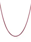 David Yurman sterling silver Box Chain necklace (2.7mm) - Red