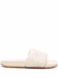 AMBUSH logo-quilted slides - Neutrals