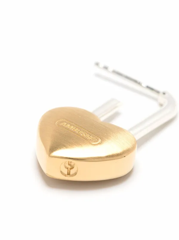 AMBUSH Small Heart Padlock Earring | Gold | FARFETCH AO
