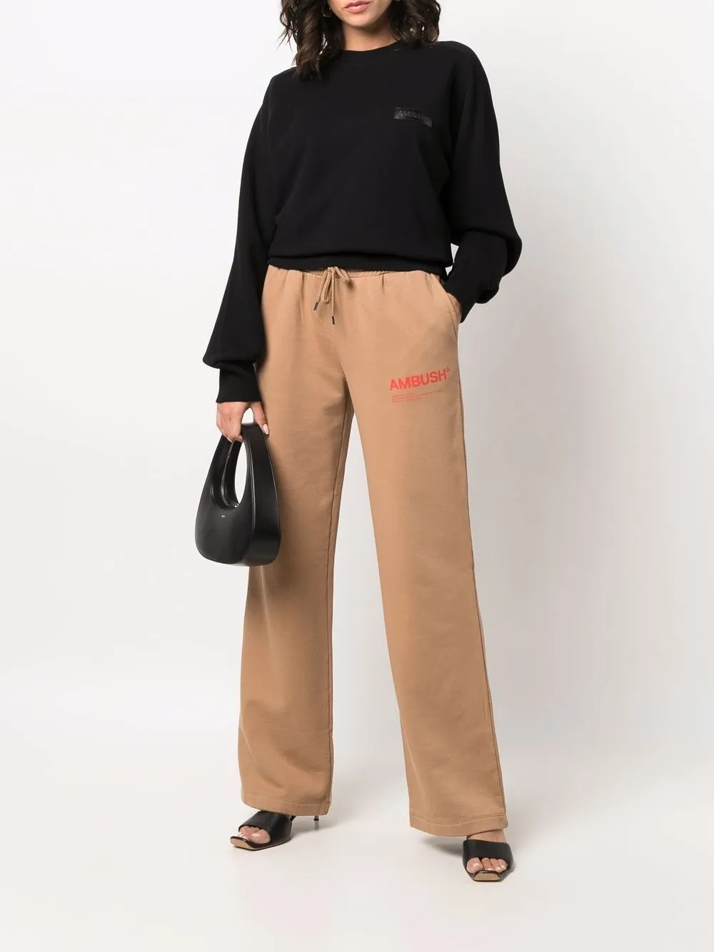 AMBUSH logo-print wide leg joggers | Sweatpants | Image 2