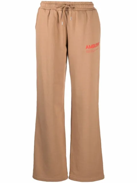 AMBUSH logo-print wide leg joggers