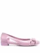 Imagem 1 de Salvatore Ferragamo Sapatilha Vara Bow com recorte vazado