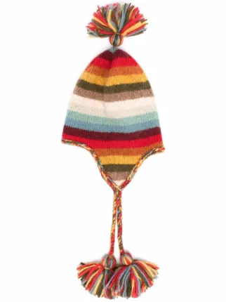 Alanui Rainbow Mountains pompom beanie 