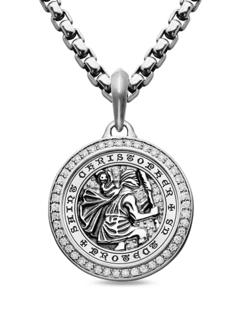 David Yurman sterling silver St. Christopher amulet (34.5mm)