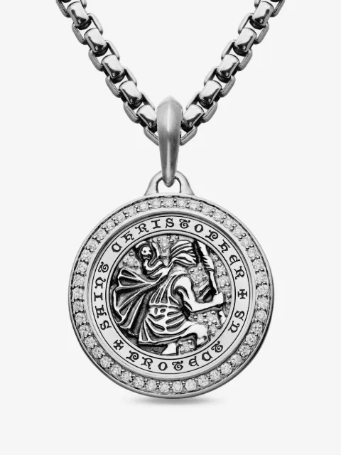 David Yurman sterling silver St. Christopher amulet (34.5mm)