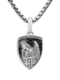David Yurman sterling silver St. Michael diamond amulet (26mm)