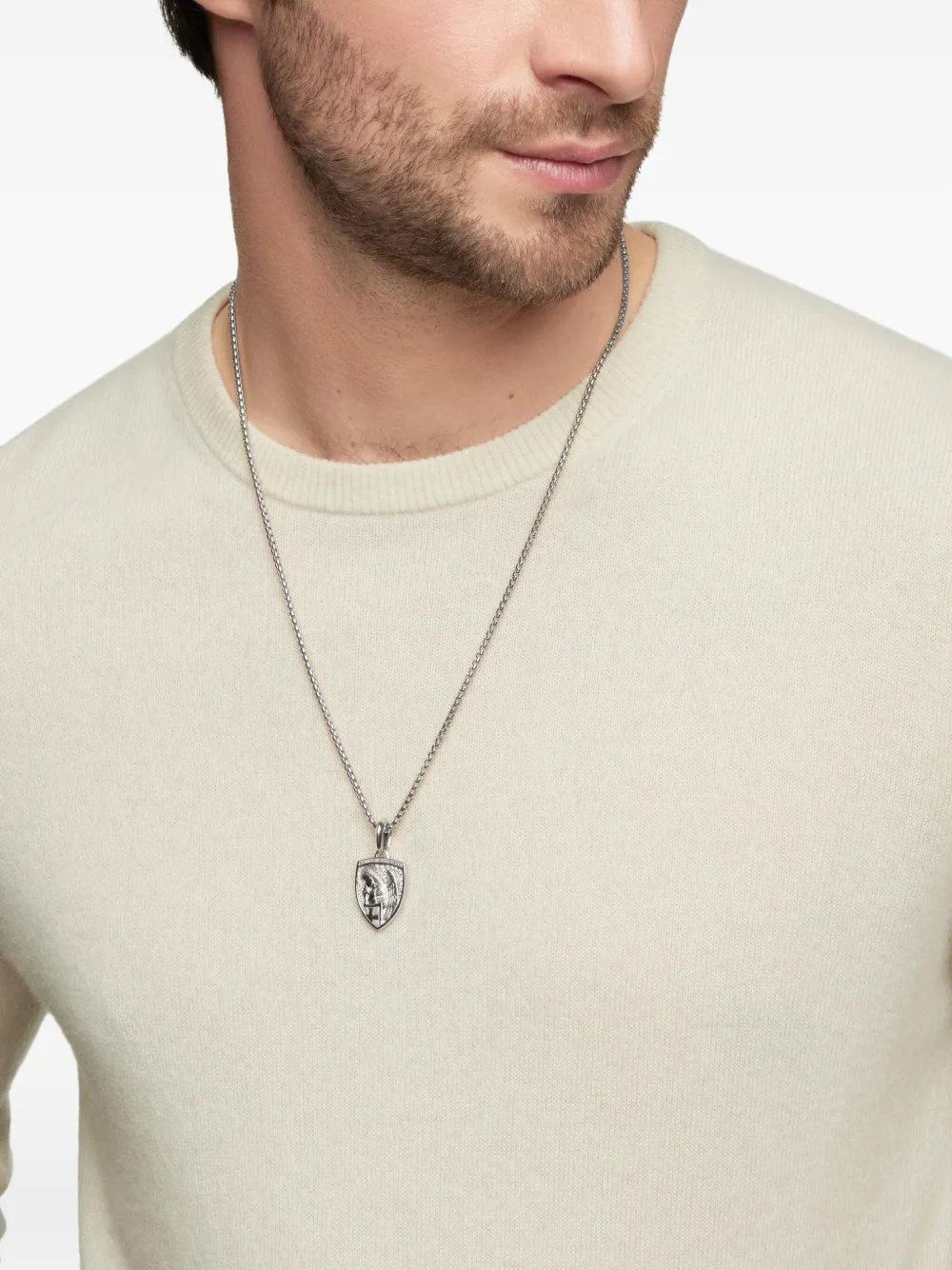 David Yurman 纯银 St. Michael 钻石吊坠（26毫米） | Image 2
