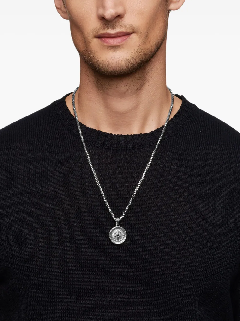 David Yurman sterling silver Maritime Compass diamond amulet (26.8mm) | Image 2