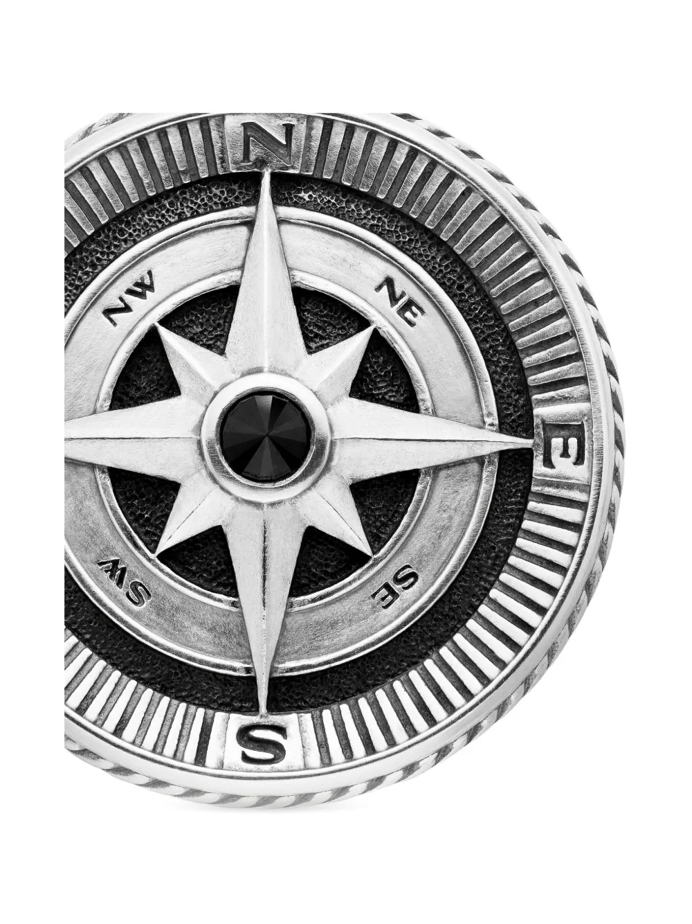 Sterling Silver Maritime Compass Diamond Amulet (26.8mm)