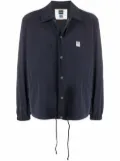BOSS logo-patch lightweight shirt jacket - Blue