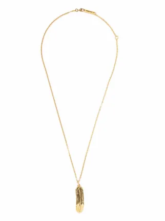 FEATHER CHARM NECKLACE GOLD NO COLOR展示图