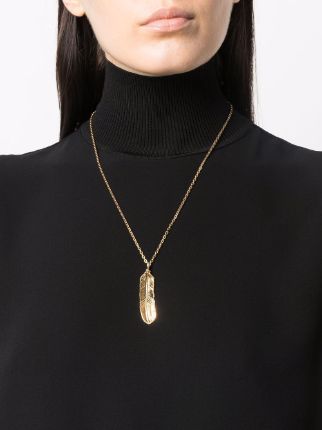 FEATHER CHARM NECKLACE GOLD NO COLOR展示图