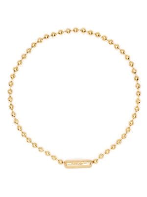 Gold ball deals choker necklace