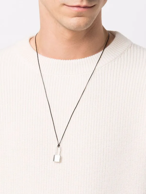 Ambush - Small Padlock Necklace - Silver | Feature