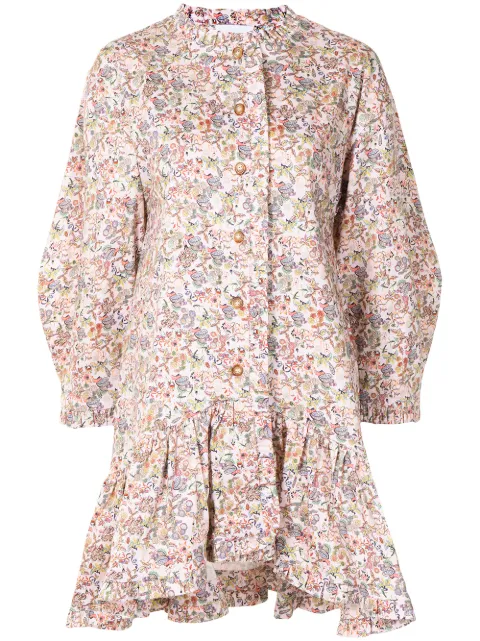 Kika Vargas Leonora printed flared mini dress