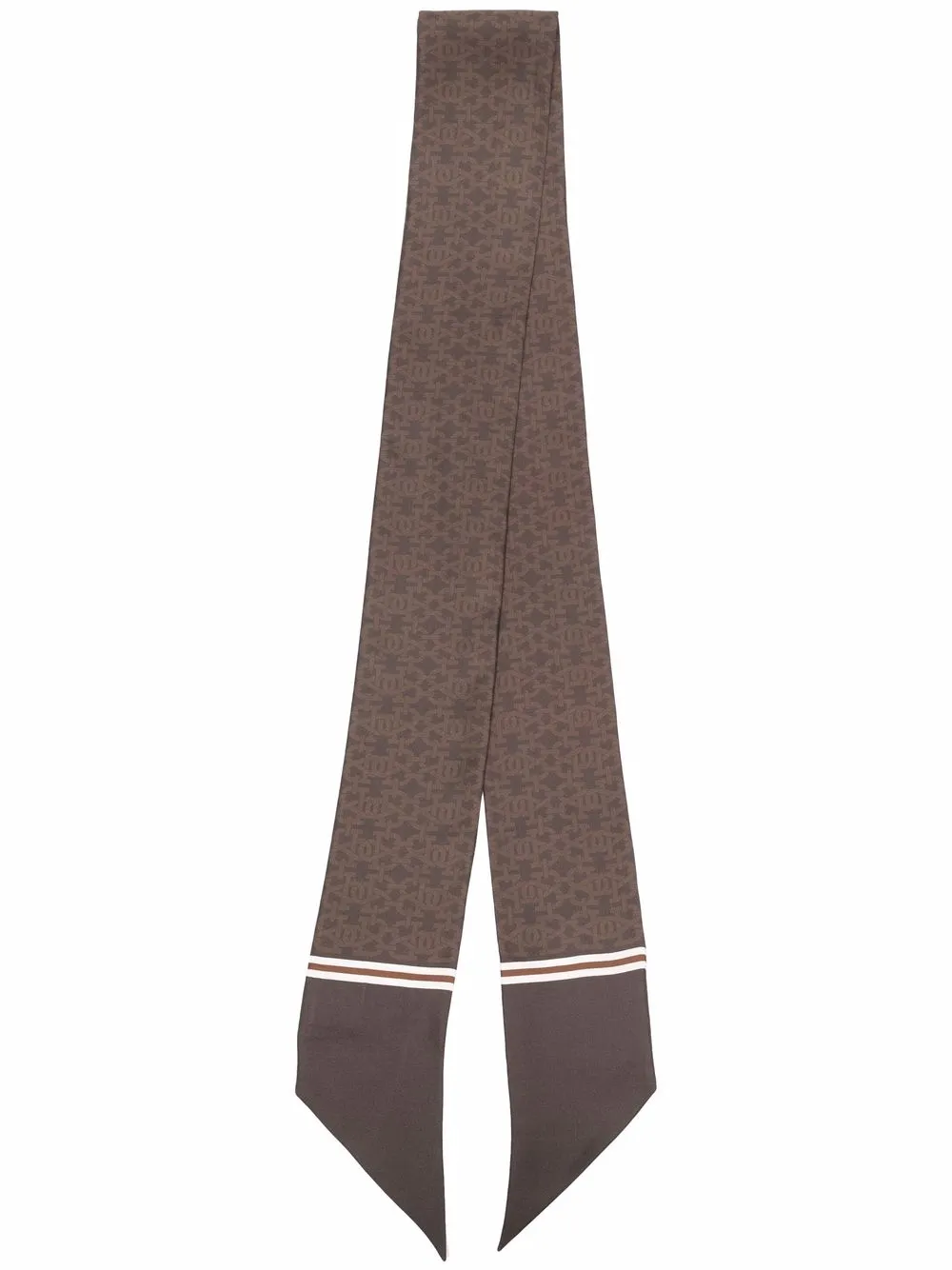 

Bally mascada de seda con monograma estampado - Marrón