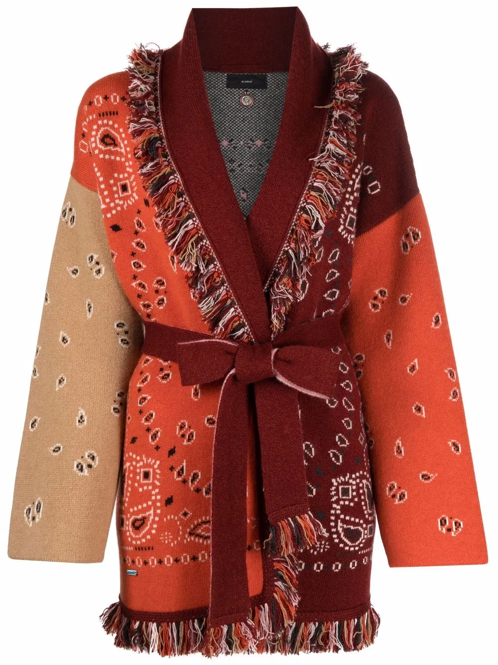 

Alanui paisley-print cardi-coat - Orange