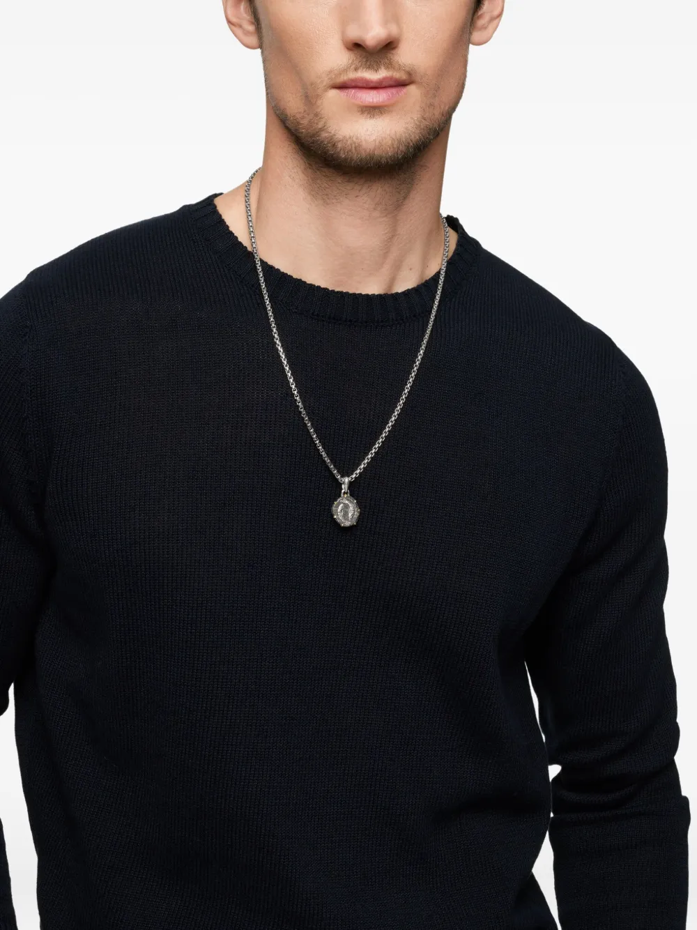 David Yurman Pendente Pisces in oro giallo 18kt e argento sterling (33mm) | Image 2