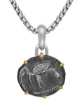 David Yurman 18kt yellow gold and sterling silver Cancer amulet (33mm)