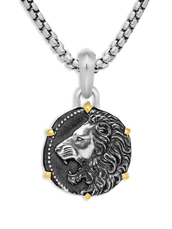 David Yurman 18kt Yellow Gold And Sterling Silver Leo Amulet