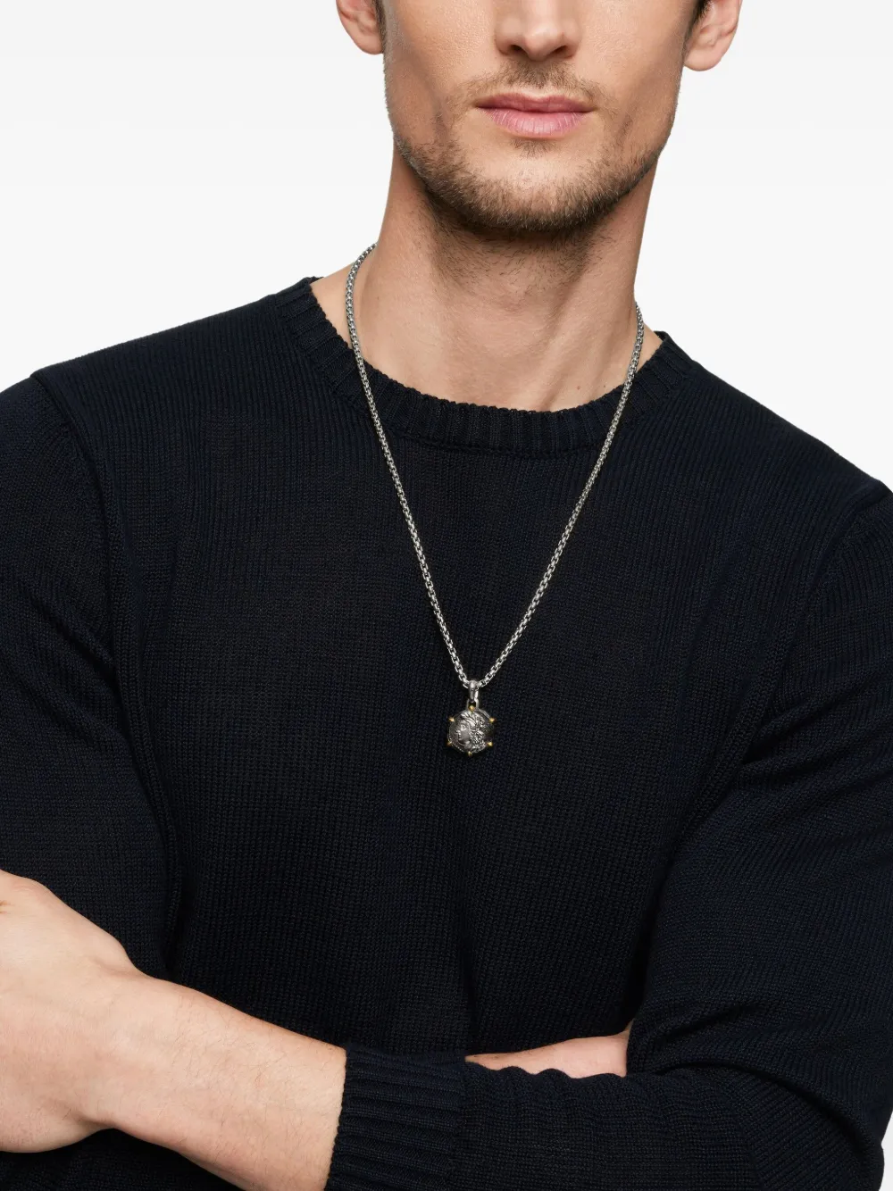 David Yurman Pendente Virgo in oro giallo 18kt e argento sterling (33mm) | Image 2
