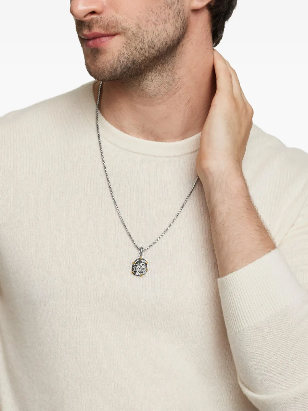 David Yurman Pendente Libra in oro giallo 18kt e argento sterling (33mm) | Image 2