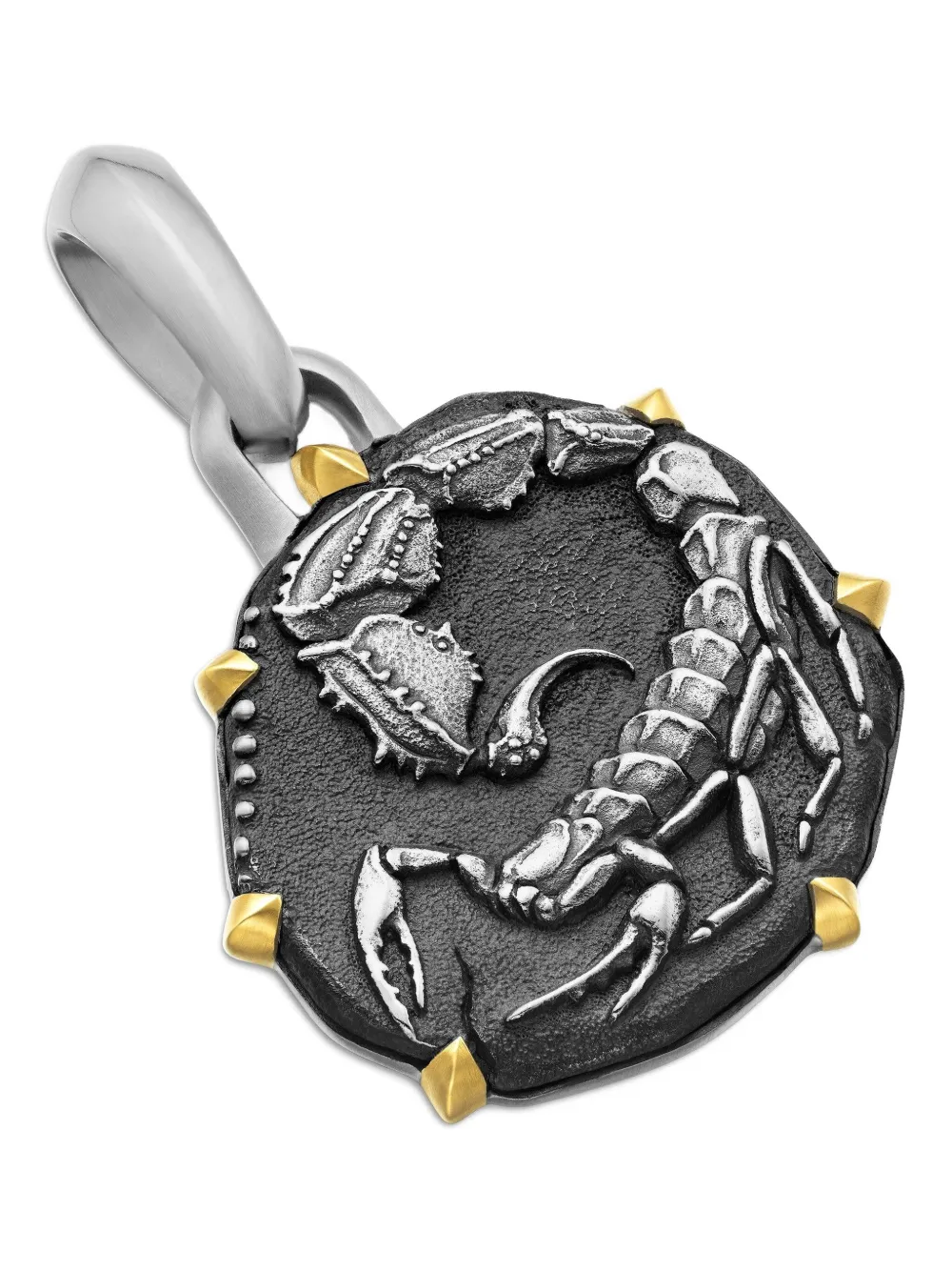 18kt Yellow Gold And Sterling Silver Scorpio Amulet (33mm)