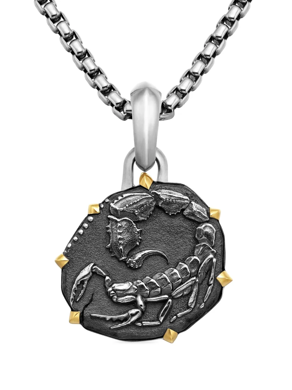 David Yurman 18kt yellow gold and sterling silver Scorpio amulet (33mm) | Silver | Image 1
