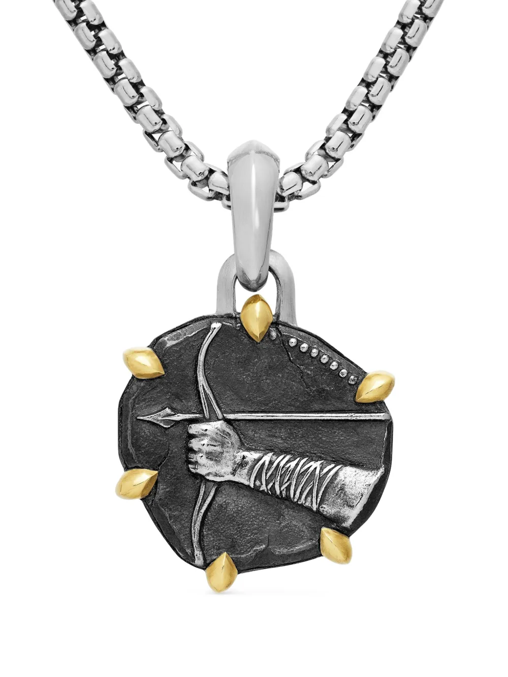 David Yurman Pendente Sagittarius in oro giallo 18kt e argento sterling (33mm) | argento | Image 1