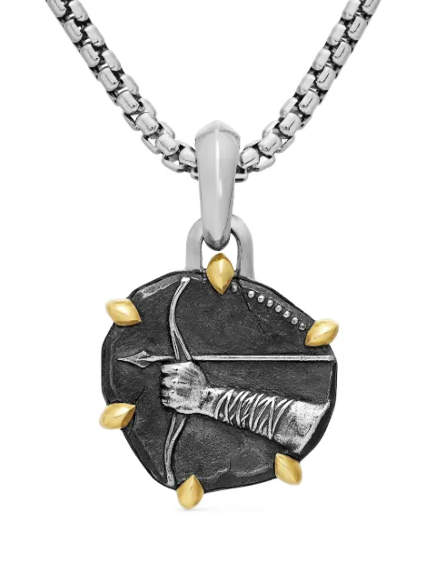 David Yurman amuleto Sagittarius en oro amarillo de 18kt y plata de ley de 33mm