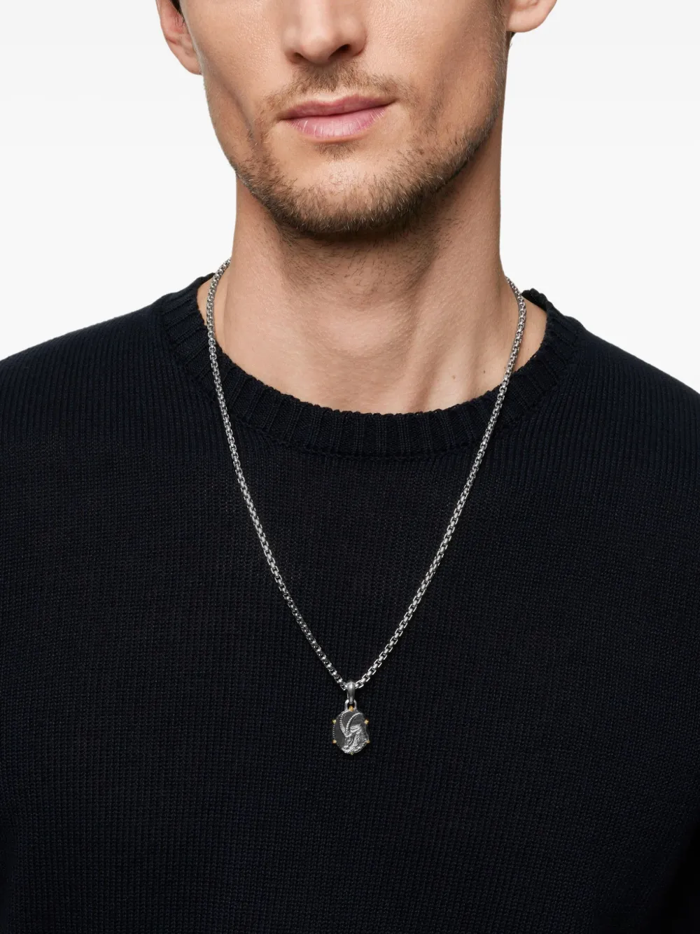 David Yurman Pendente Capricorn in oro giallo 18kt e argento sterling (33mm) | Image 2