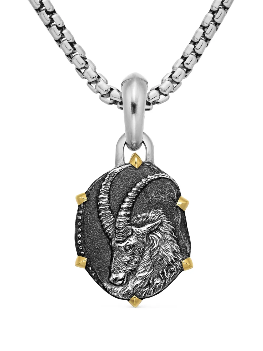 David Yurman Pendente Capricorn in oro giallo 18kt e argento sterling (33mm) | argento | Image 1