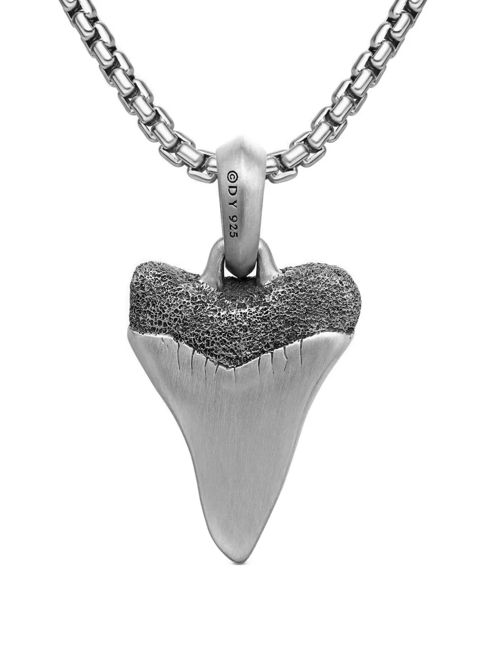  David Yurman Sterling Silver Shark Tooth Amulet (27mm) 