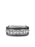 David Yurman sterling silver 8mm Pyramid diamond ring