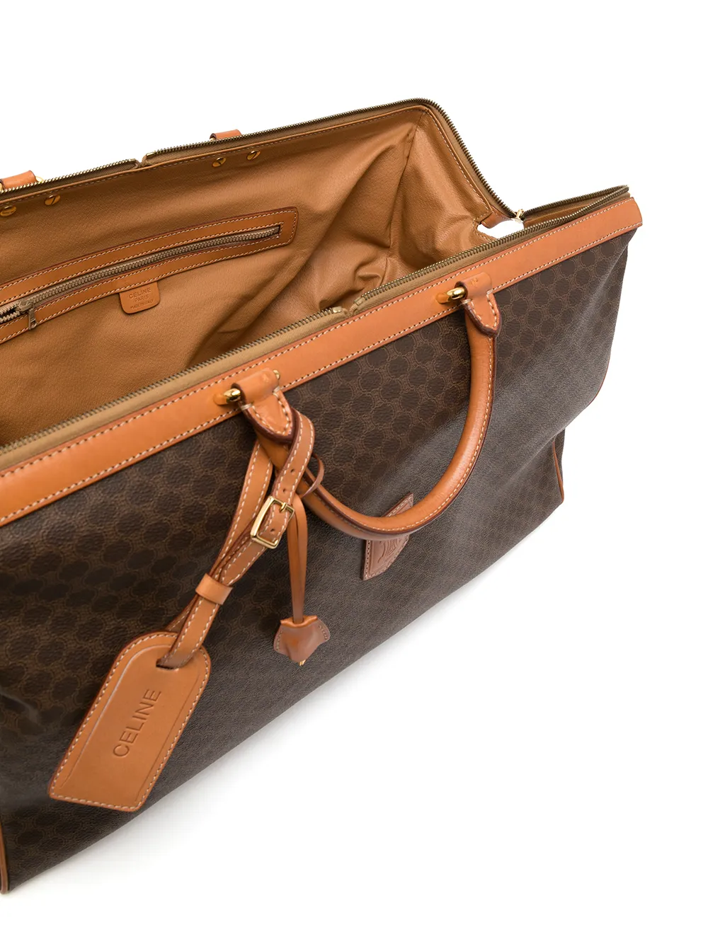 фото Céline pre-owned дорожная сумка-тоут boston с узором macadam