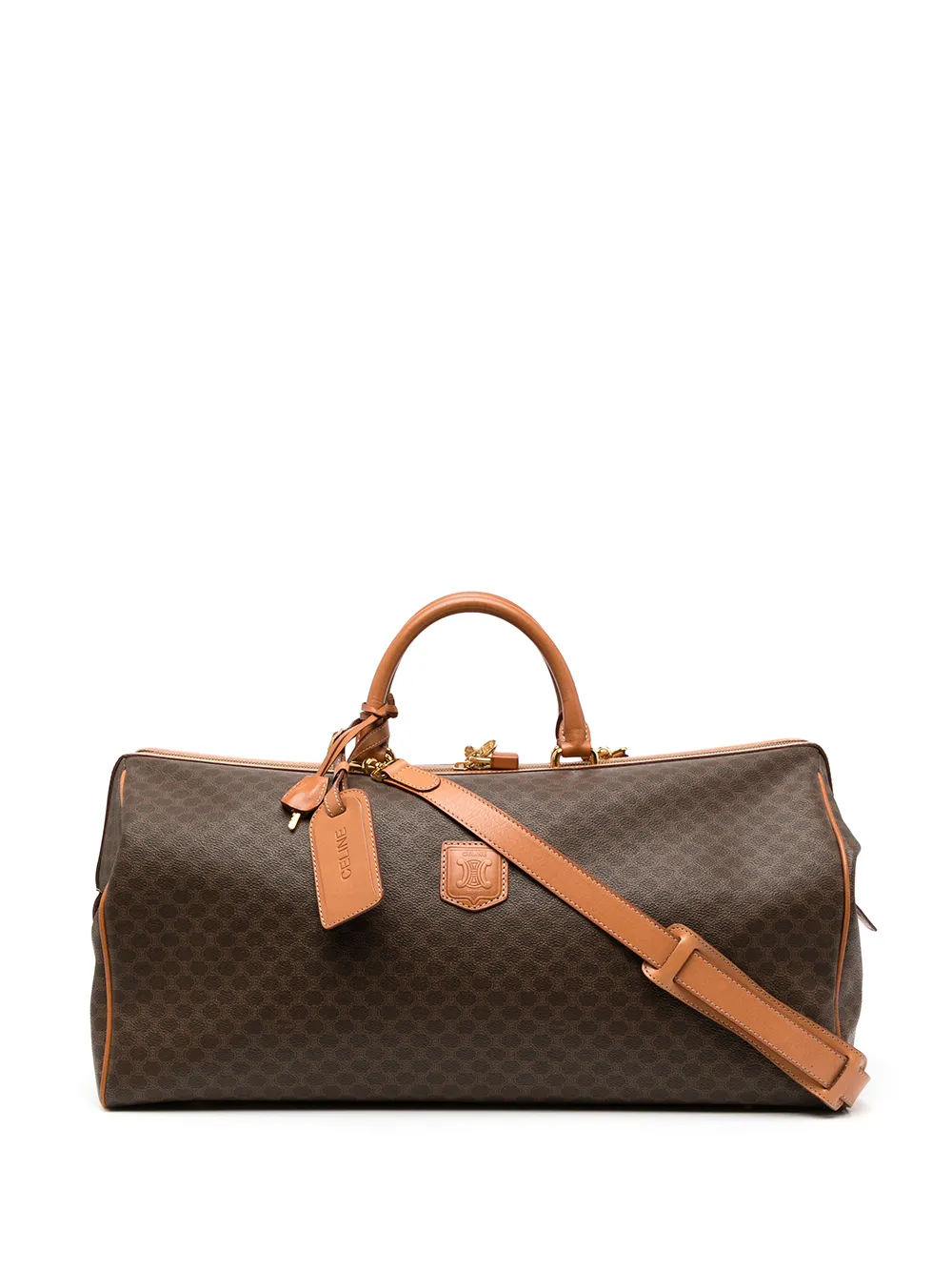фото Céline pre-owned дорожная сумка-тоут boston с узором macadam