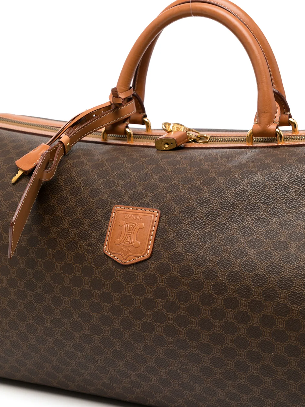 фото Céline pre-owned дорожная сумка-тоут boston с узором macadam