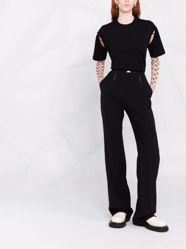 Shop AMBUSH slit-detail cotton T-shirt 