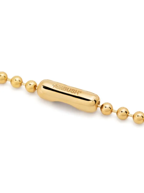 AMBUSH ball-chain Gold Plated Necklace - Farfetch