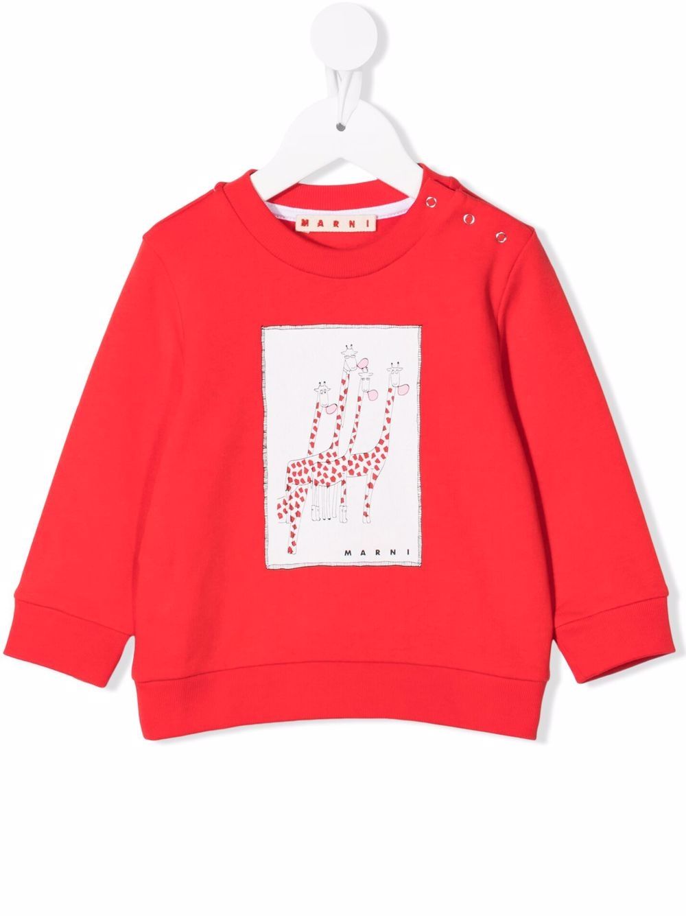 фото Marni kids толстовка с нашивкой-логотипом