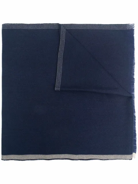 Brunello Cucinelli contrasting-edge frayed scarf